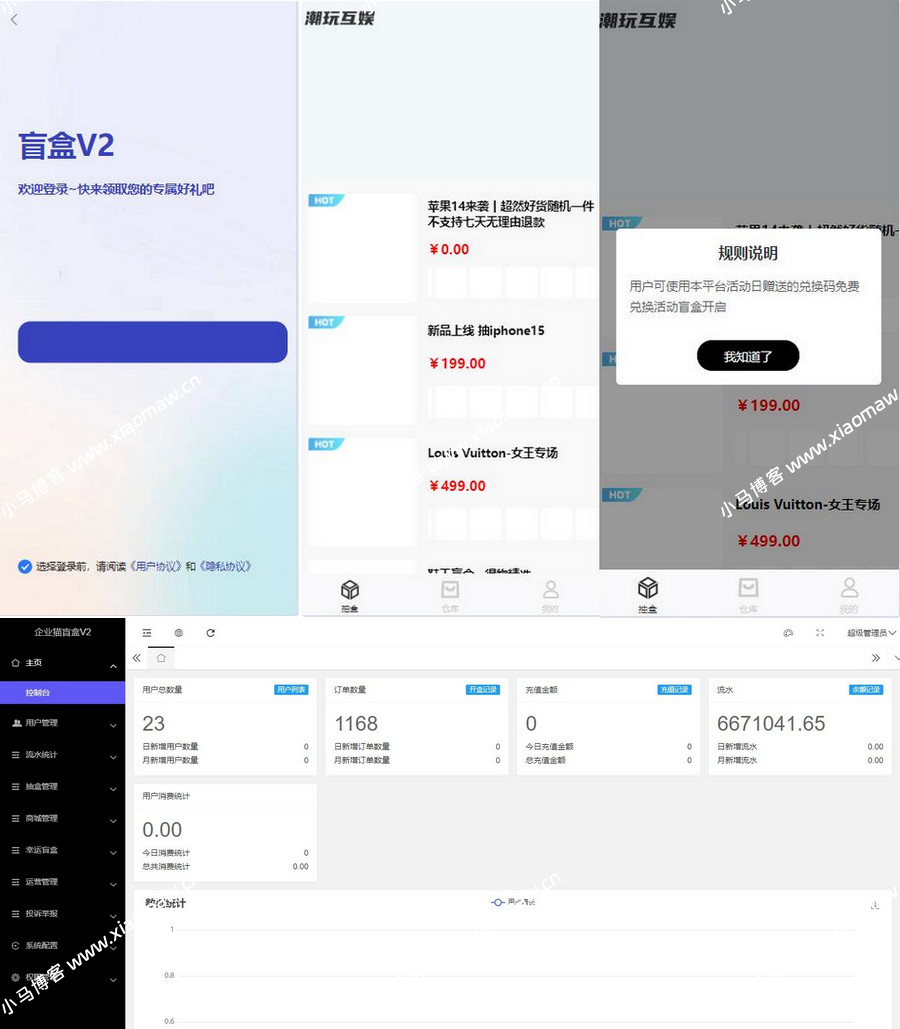 二开版最新潮乎潮玩盲盒,新增主播玩法