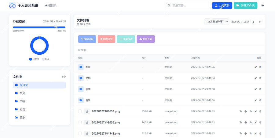 轻量化PHP个人云盘源码系统