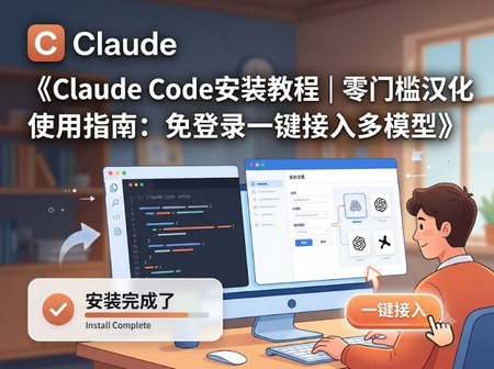 Claude Code安装教程｜零门槛汉化使用指南：免登录一键接入多模型