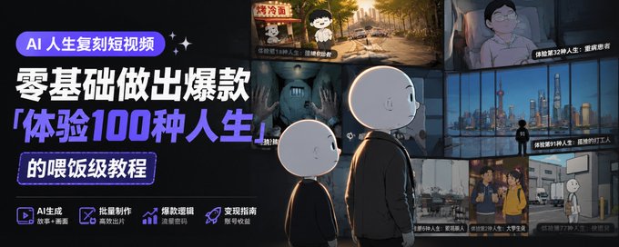 AI人生复刻短视频教程 - 零基础爆款喂饭级