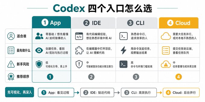 codex四个入口怎么选